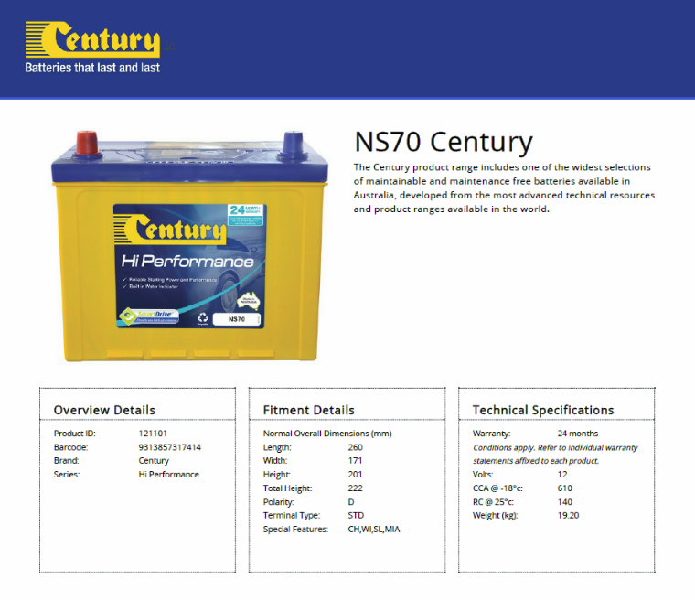 Century NS70 Hi Performance century-ns70-hi-performance
