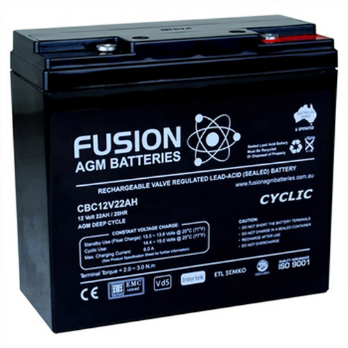 Fusion Cbc12v22ah Agm Vrla 12v 22ah Cyclic Use 8604