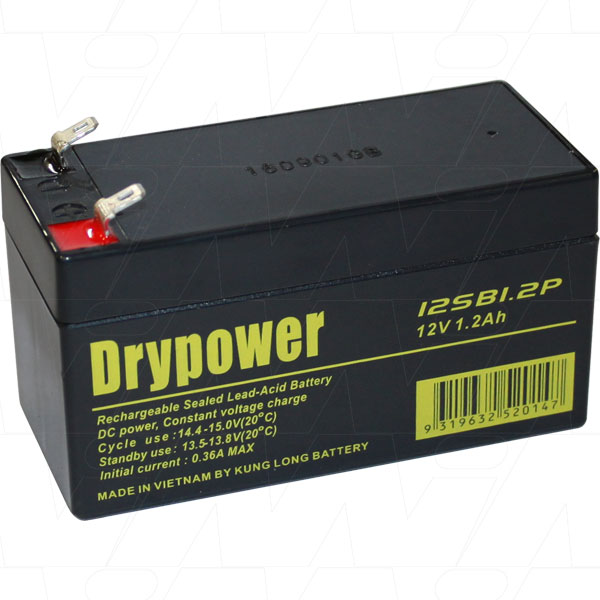 Drypower 12SB1.2P 12V 1.2Ah Sealed Lead Acid Battery