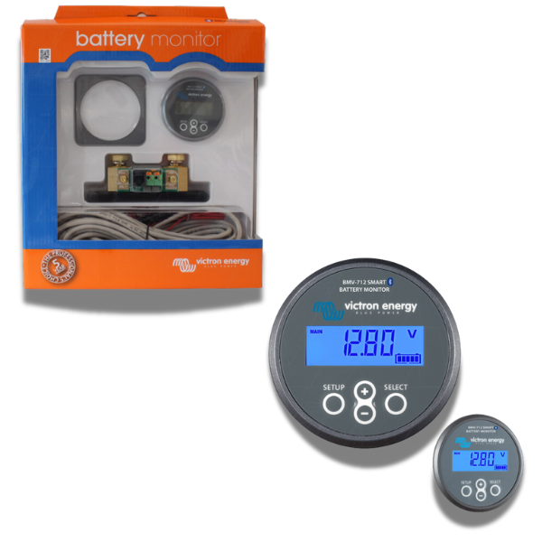 Victron Energy 6.5-95VDC Smart Precision Battery Panel Monitor Display with Midpoint Monitoring BAM030712000